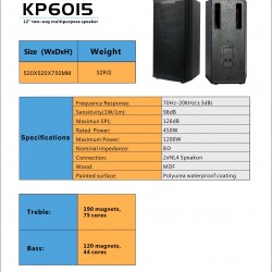 KP615 KP6015 450W MYTH SPEAKER