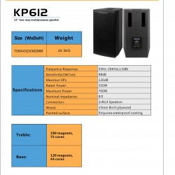 KP612 SPEAKER 300W