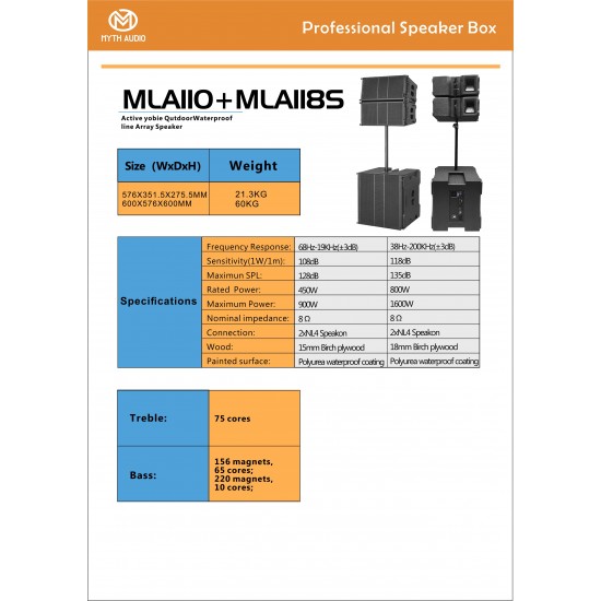 MYTH MLA100+MLA118 ACTIVE LINEARRAY SPEAKER