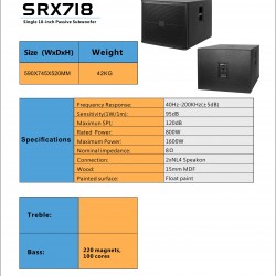 MYTH SRX-718 800W SUBWOOFER