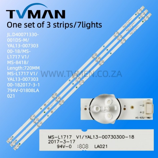 SKYWORTH 40L3750VM 40L48504B LED STRIPS MS-L1717 V1 YAL13-00730300-18