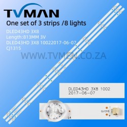 DLED43HD 3X8 1002 1009 KJ43D08-ZC22AG-13E 43INCH 8LED 3V  815MM