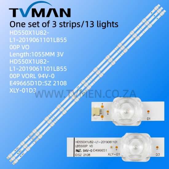 APPLICABLE HISENSE LED STRIPS HD550X1U84-TOL1+2019122001+APT-HXLB19088 55INCH 13LED 3V 1055MM