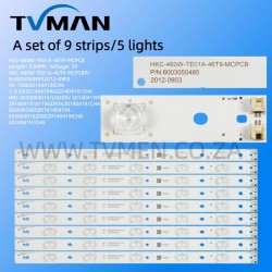 HKC-460W-TE01A-46T9-MCPCB 46INCH 5LED 3V 530MM