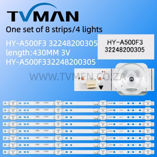 HX-203A50D LED STRIPS 32248200305 44.0049C8.48001 50C8 49C8 50INCH 4LED 3V 430MM