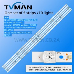 APPLICABLE HISENSE HZ55H55 HZ55H50Y HZ55A65 CRH-BK55S1U51S3030T05107BE 55INCH 10LED 1055MM 3V