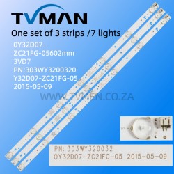 SINOTEC STL-32VN86 303WY315035 OY32D07-ZC14F-03 32INCH 7LED 602MM 3V