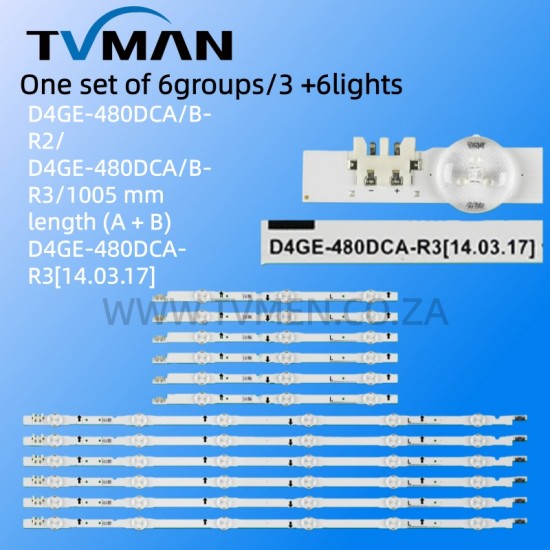 APPLICABLE SAMSUNG UA48H6300AWXZW 48H5500 2014SVS48F D4GE-480DCA DCB-R3 9LED 1005MM 3V