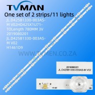 APPLICABLE HISENSE 43A59E 43A52E LED LIGHT  JL.D425B1330-003AS-M-V02 43INCH 11LED 780MM 3V