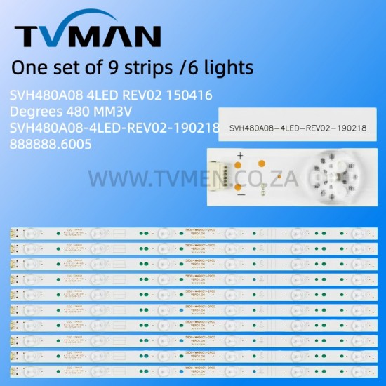 APPLICABLE HISENSE LED48EC520UA LED48K300U BLACKLIGHT SVH480A08_4LED_REV02 48INCH 480MM 4LED 3V