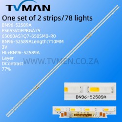 APPLICABLE SAMSUNG QA65Q70AAJXXZ LED LIGHT LM41-01052B/C BN96-52589A S1Q7-650SM0-R0 65INCH 710MM 78LED 3V