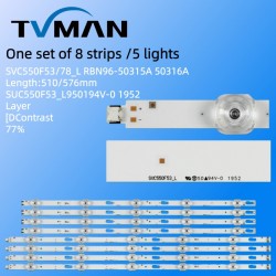 APPLICABLE SAMSUNG SVC550F53/78_L R UN55TU7000 TU8000 UE55TU7020 TU7092 55INCH 10LED 3V