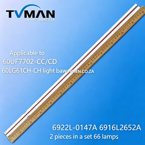 Appliaable LG 60LG61CH-CD 60UF7702-CC/D led light 60" V16.5 ART3 2652 60inch 66LED 