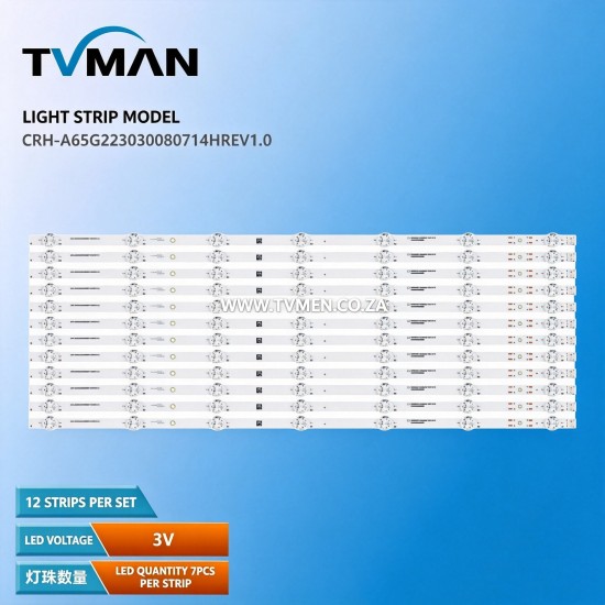 APPLICABLE SKYWORTH 65G32 PRO 65G16 65G660S LED STRIPS CRH-A65G223030080714HREV1.0 65INCH 7LED 3V 630MM