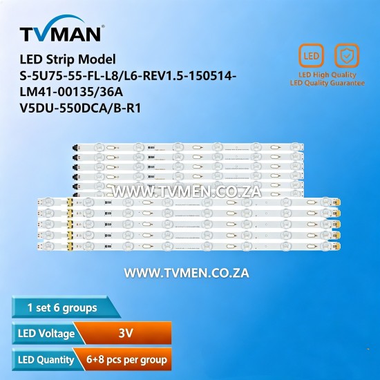 APPLICABLE SAMSUNG UA55JU50SW UA55JU5920/5900JXXZ LED BLACKLIGHT S-5U75-55-FL-L8/R6