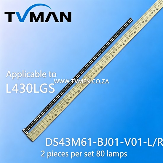 L430LGSI LED LIGHT DS43M61-BJ01-V01-L/R LS-43 DSBJ-WG 80LED 47.5CM