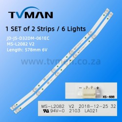JL.D32061330-114ES-M JS-D-JP32DM-061EC 32inch 6Led 6V