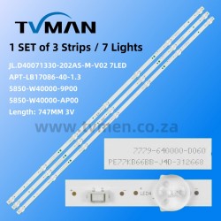 40E382W 40E381S APT-LB17086-40-1.3 7779-640000-D060 40Inch 7LED 3v