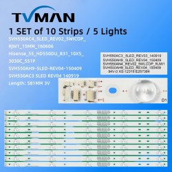 Applicable Hisense LED55M5000U LED LIGHT LED55EC320A SVH550AL2_5LED_REV01_1601