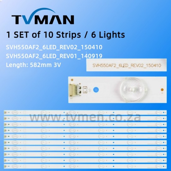 APPLICABLE HISENSE LED55EC620UA LED55K560U LED LIGHT SVH550AF2_6LED_REV01_1409