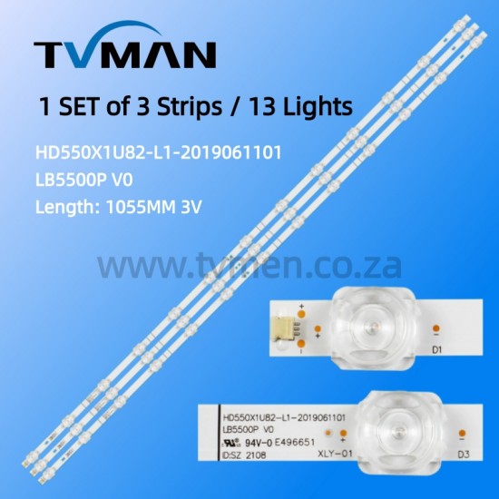 Applicable Hisense HD550X1U84-TOL1+2019122001+APT-HXLB19088 55inch led 13LED 3V 1055CM