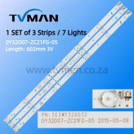 SINOTEC STL-32VN80 STL-32VN86 LED LIGHT303WY315035 OY32D07-ZC14F-03 32INCH 3V 7LED 60CM