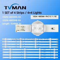APPLICABLE UA48J5200 UA48J5000 LED LIGHT BN96-37296A BN96-37297A 48INCH 8LED 3V 934MM V5DN-480SMA-R4 V5DN-480SMB-R3 BN96-3729