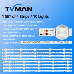 APPLICABLE SAMSUNG LED STRIPS 2015SVS50 FHD FCOM R5 L5 LM41-00145A LM41-00146A 50INCH 10LED 3V 970MM