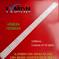 Hisense H58E3A Light Bar JL D580A1330-003AS-M-V01 light strip 5 strips 10 concave mirror light strips