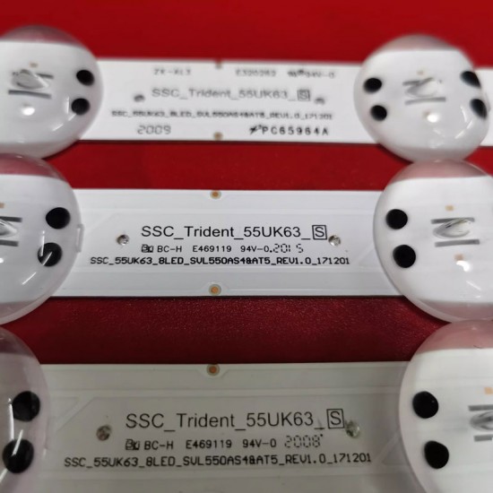 Applicable to LG 55UK6200PCA light strip LGIT.55UK63.REV00.170615 backlight 8 large lens