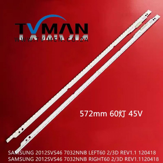 Samsung UA46ES5500R light strip SLED-2012SVS46-7032SNB-3D-LEFT64-PV backlight
