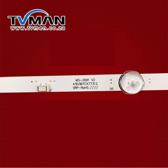 Applicable to Skyworth 43H5 43S750U PPTV A43 light strip MS-L2691 V2 light strip backlight 7 lights 3 lights