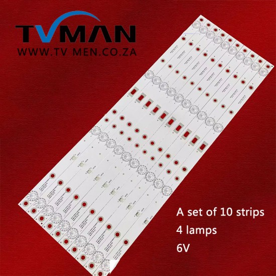 Lehua 49AX3000 light strip JS-D-JP4910-041EC light strip 4 lights 10 LCD TV LED light strips