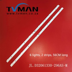 PPTV 32C4A light strip DLED32BK 2X6 0002 32E66 JL D32061330-296AS-M