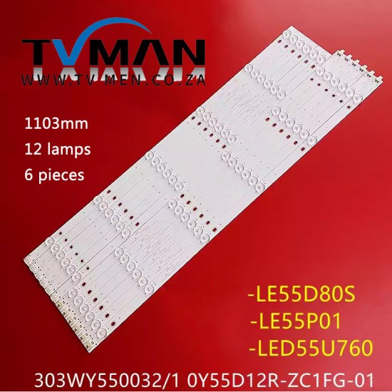 Panda LE55D80S/C LE55P01 Light Bar 0Y55D12R/L-ZC21FG-01 303WY550032/1