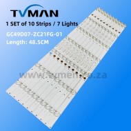 GC49D07-ZC 21FG-01 303G49 0031 GC490M06 49INCH 7LED 3V