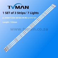 SKYWORTH SINOTEC  LED STRIPS RF-AZ400E30-0701S-11A1 MS-L1717 V1 40INCH 7LED 720MM