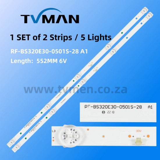APPLICABLE SKYWORTH 2f1000 v320dj8-q01 LED TV STRIPS RF-BS320E30-0501S-28 A1 32INCH 5LED 6V