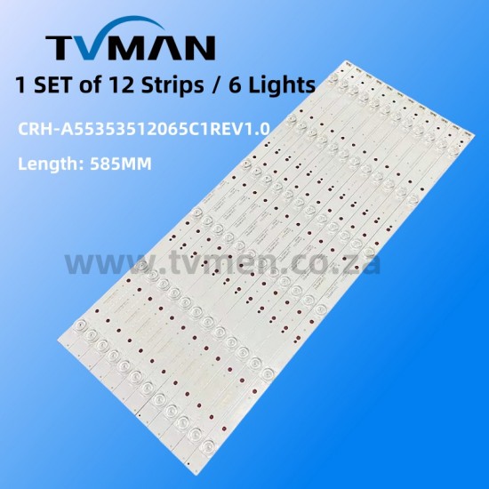 SKYWORTH 55G6 55V8E 55N2 LED STRIPS 5800-W55000-6P60 55INCH 6LED 3V