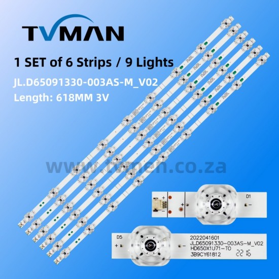 APPLICABLE HISENSE HZ65E3D-J HZ65A56E HD650X1U51-T0+2019052001+APT-H 65INCH 9LED 3V