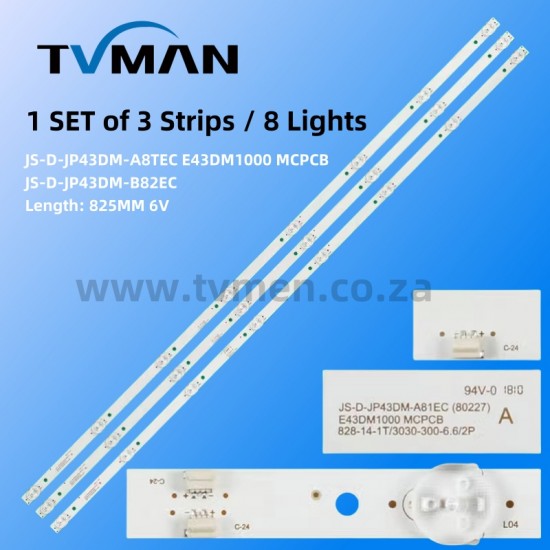 43S1A  JS-D-JP43DM-A81EC 80510 43INCH  8LED 6V