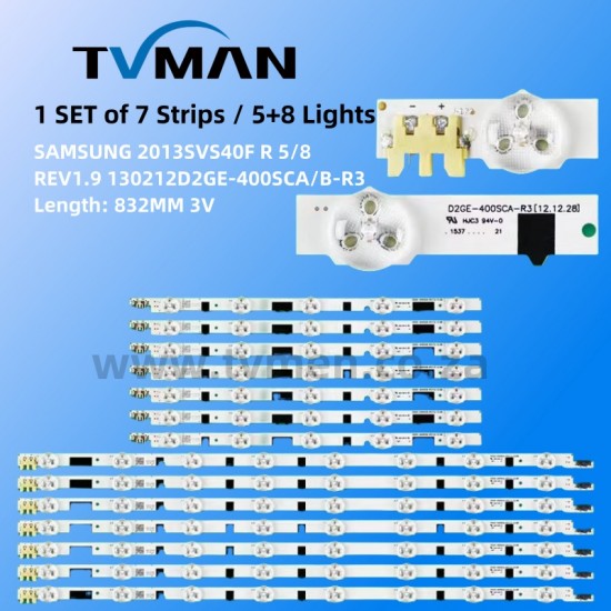 APPLICABLE SAMSUNG UA40F5500AJ  UA40F5000AR 40F5080AR 40F5000HJ LED STRIPS D2GE-400SCA/B-R3 2013SVS40F 13LED 3V