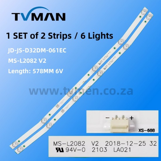 JS-D-JP320M-061EC(80510) E32DM1000 LED STRIPS JL.D32061330-114ES 6LED 6V