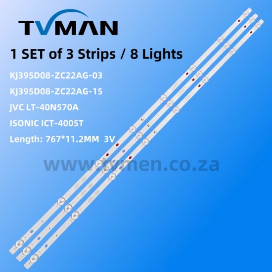 APPLICABLE JVC LT-40N570A LED LIGHT KJ395D08-ZC22AG-03A