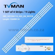 KS500SM4K AE0110540 HRS_SQY50A114_4X9_2W_MCPCB 12mm_V2 50INCH 9LED 3V