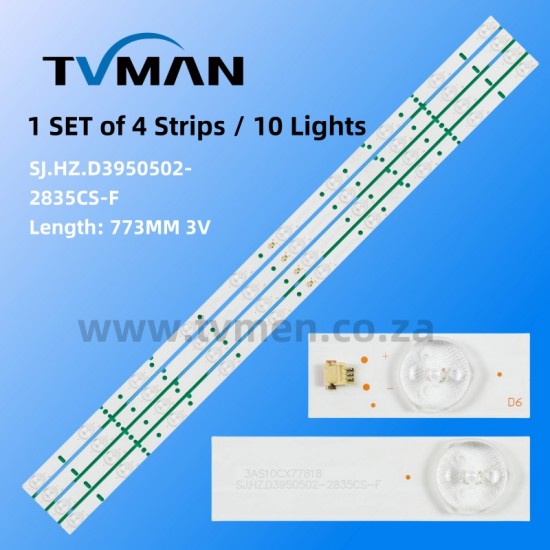 SJ.HZ.D3950502 -2835CS-F 39INCH 10LED 3V,Parallel circuits , Total 15V