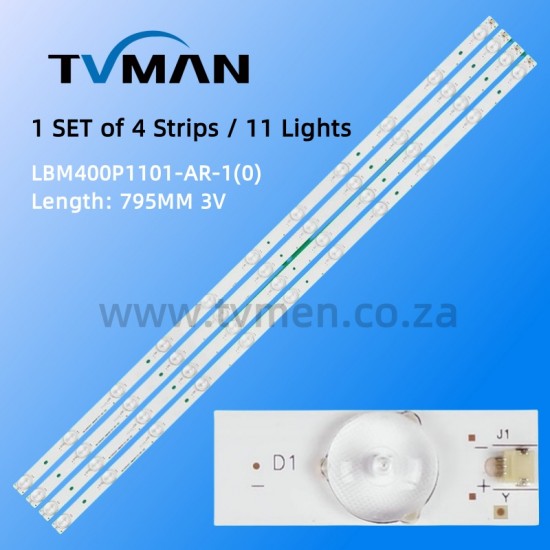 APPLICABLE HISENSE LED40D36P LSC400HM09 40H3E 40H5E LED STRIPS LBM400P1101-AR-1(0) 40INCH 11LED 3V