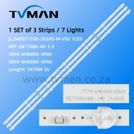 APPLICABLE SKYWORTH SINOTEC 40K5C APT-LB17086-40-1.3 7779-640000-D100 40INCH 7LED 3V