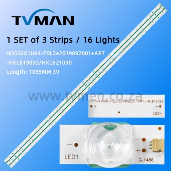 APPLICABLE HISENSE HD550X1U84-T0L2+2019092001+APT-HXLB19093 55INCH 16LED 3V