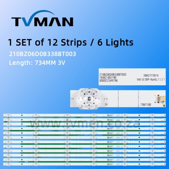 APPLICABLE HISENSE HZ70E3D 70B7100 LED STRIPS 210BZ06D0B338BT003 70INCH 6LED 3V